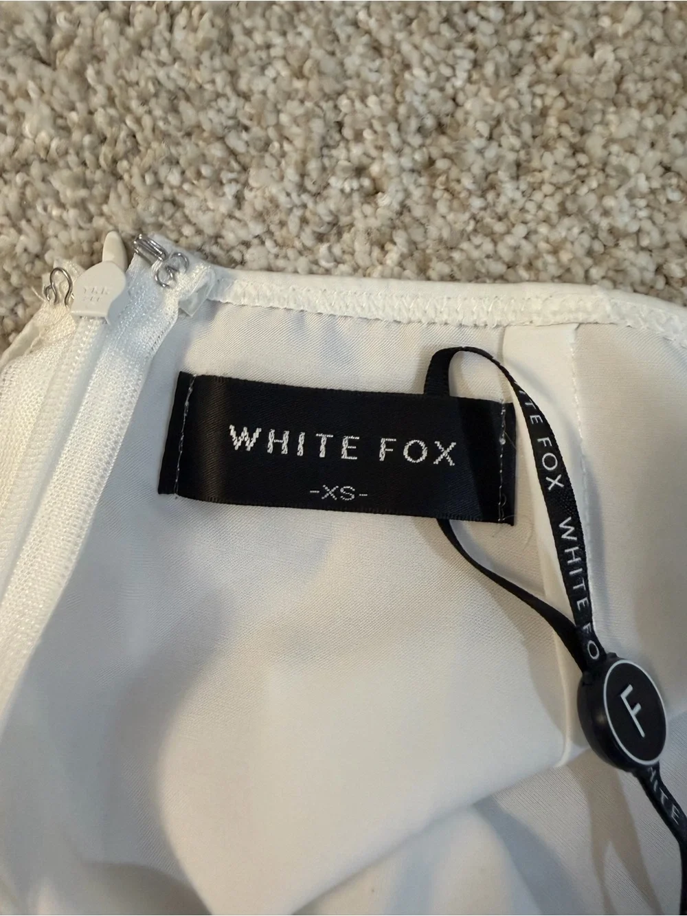 White Lace-Trim Mini Skirt